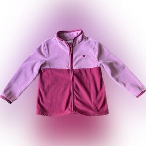 Oshkosh B'gosh Pink Fleece Full Zip Jacket 3T